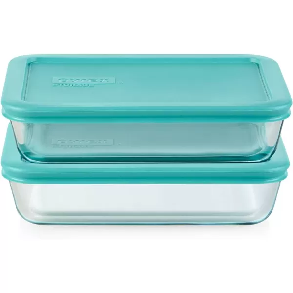 Pyrex Simply Store Food Storage Container Set with BPA-Free Lid, Rectangular Glass Storage Containers, Dishwasher, Microwave and Freezer Safe, 10 Piece