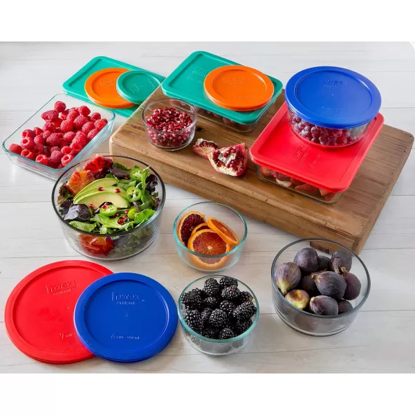 Pyrex Simply Store Food Storage Container Set with BPA-Free Lid, Rectangular Glass Storage Containers, Dishwasher, Microwave and Freezer Safe, 10 Piece
