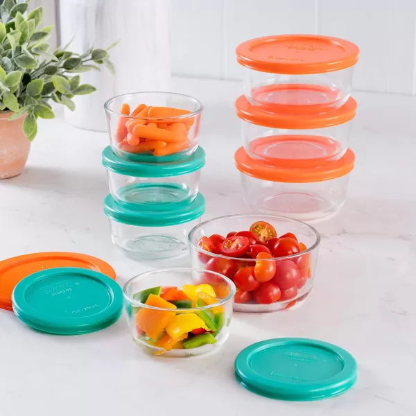 Pyrex Simply Store Food Storage Container Set with BPA-Free Lid, Rectangular Glass Storage Containers, Dishwasher, Microwave and Freezer Safe, 10 Piece)
