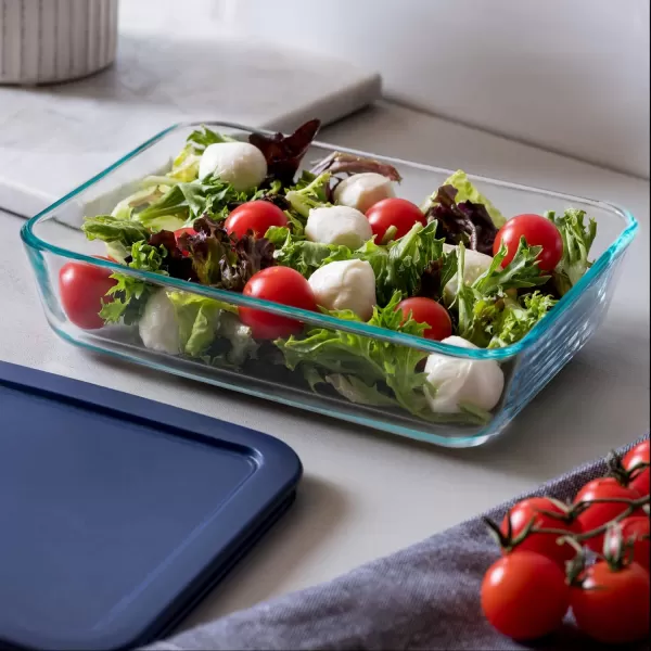 Pyrex Simply Store Food Storage Container Set with BPA-Free Lid, Rectangular Glass Storage Containers, Dishwasher, Microwave and Freezer Safe, 10 Piece)