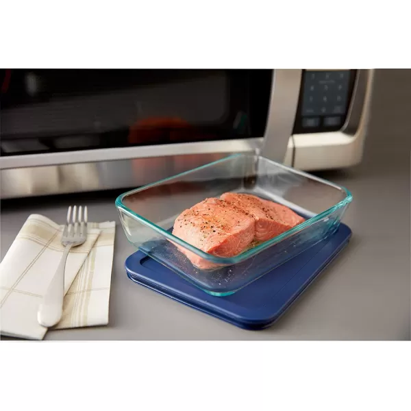 Pyrex Simply Store Food Storage Container Set with BPA-Free Lid, Rectangular Glass Storage Containers, Dishwasher, Microwave and Freezer Safe, 10 Piece)