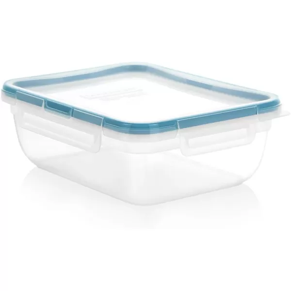 Snapware Total Solution 6-Pc Plastic Food Storage Containers Set with Lids, 8.5-Cup Rectangle Meal Prep Container, Non-Toxic, BPA-Free with 4 Locking Tabs, Microwave, Dishwasher, and Freezer Safe