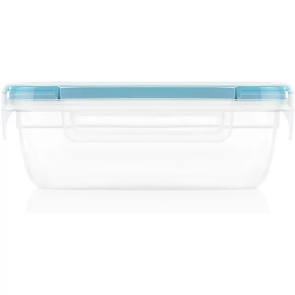 Snapware Total Solution 6-Pc Plastic Food Storage Containers Set with Lids, 8.5-Cup Rectangle Meal Prep Container, Non-Toxic, BPA-Free with 4 Locking Tabs, Microwave, Dishwasher, and Freezer Safe