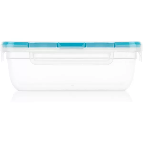 Snapware Total Solution 6-Pc Plastic Food Storage Containers Set with Lids, 8.5-Cup Rectangle Meal Prep Container, Non-Toxic, BPA-Free with 4 Locking Tabs, Microwave, Dishwasher, and Freezer Safe