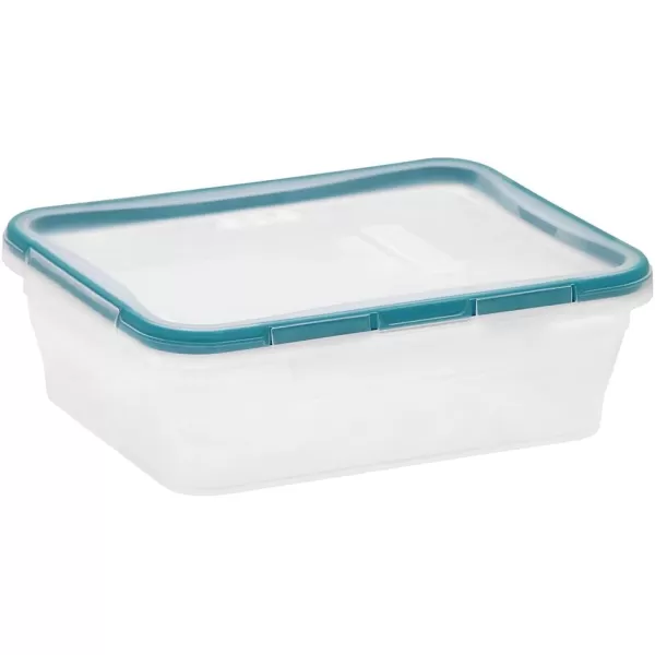 Snapware Total Solution 6-Pc Plastic Food Storage Containers Set with Lids, 8.5-Cup Rectangle Meal Prep Container, Non-Toxic, BPA-Free with 4 Locking Tabs, Microwave, Dishwasher, and Freezer Safe