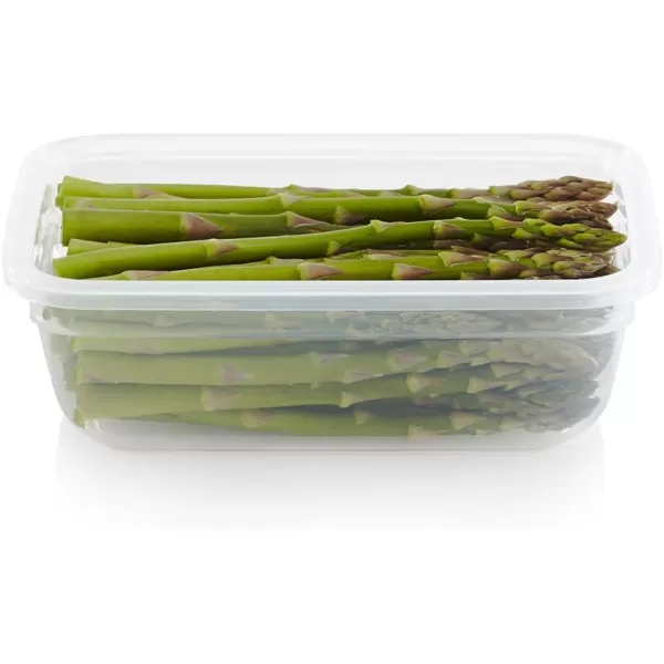 Snapware Total Solution 6-Pc Plastic Food Storage Containers Set with Lids, 8.5-Cup Rectangle Meal Prep Container, Non-Toxic, BPA-Free with 4 Locking Tabs, Microwave, Dishwasher, and Freezer Safe