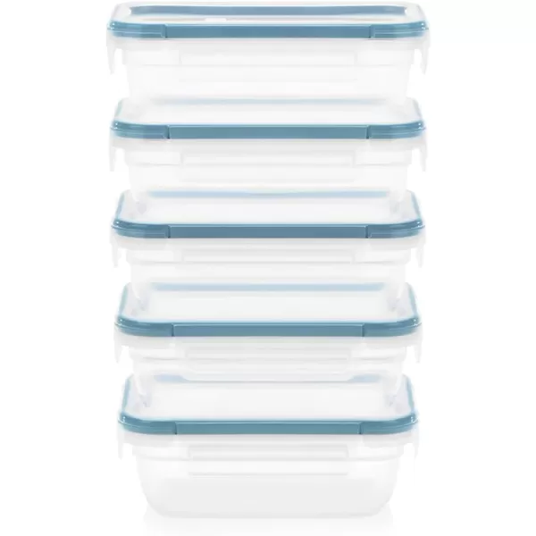 Snapware Total Solution 6-Pc Plastic Food Storage Containers Set with Lids, 8.5-Cup Rectangle Meal Prep Container, Non-Toxic, BPA-Free with 4 Locking Tabs, Microwave, Dishwasher, and Freezer Safe