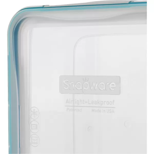 Snapware Total Solution 6-Pc Plastic Food Storage Containers Set with Lids, 8.5-Cup Rectangle Meal Prep Container, Non-Toxic, BPA-Free with 4 Locking Tabs, Microwave, Dishwasher, and Freezer Safe