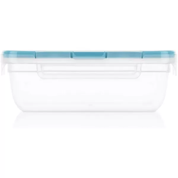 Snapware Total Solution 6-Pc Plastic Food Storage Containers Set with Lids, 8.5-Cup Rectangle Meal Prep Container, Non-Toxic, BPA-Free with 4 Locking Tabs, Microwave, Dishwasher, and Freezer Safe