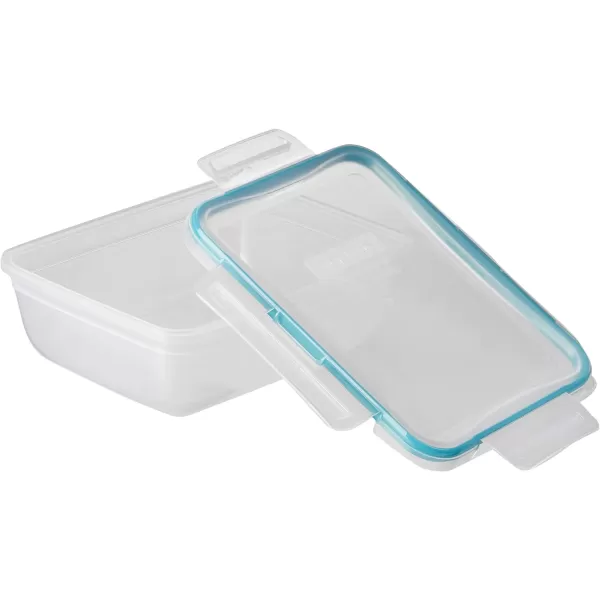 Snapware Total Solution 6-Pc Plastic Food Storage Containers Set with Lids, 8.5-Cup Rectangle Meal Prep Container, Non-Toxic, BPA-Free with 4 Locking Tabs, Microwave, Dishwasher, and Freezer Safe