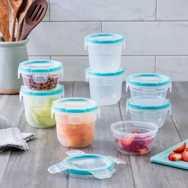 Snapware Total Solution 6-Pc Plastic Food Storage Containers Set with Lids, 8.5-Cup Rectangle Meal Prep Container, Non-Toxic, BPA-Free with 4 Locking Tabs, Microwave, Dishwasher, and Freezer Safe