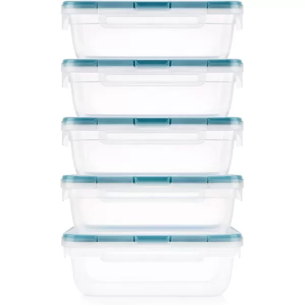 Snapware Total Solution 6-Pc Plastic Food Storage Containers Set with Lids, 8.5-Cup Rectangle Meal Prep Container, Non-Toxic, BPA-Free with 4 Locking Tabs, Microwave, Dishwasher, and Freezer Safe