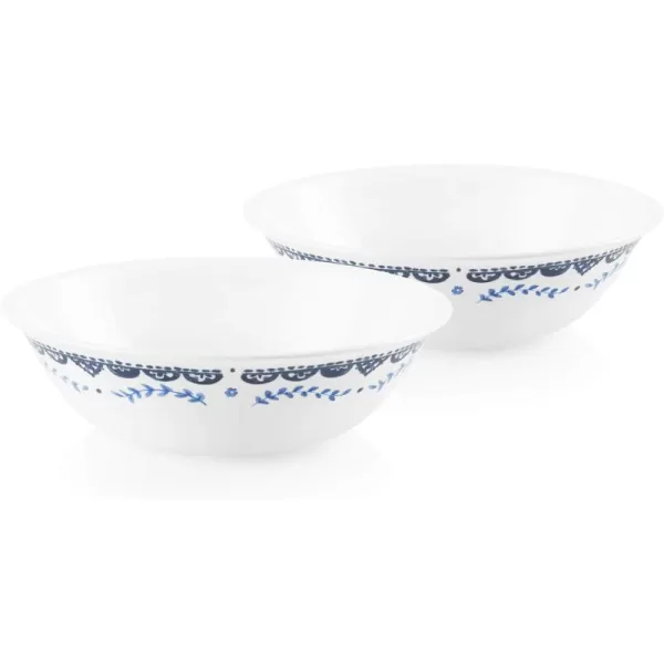 Corelle Vitrelle 1-Qt Serving Bowl, Large Serving Bowl, Triple Layer Glass, Crack and Chip Resistant, Square Serving Trays, 7.75"W x 2.25"H  White