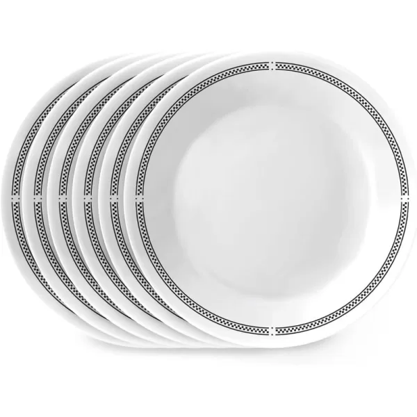 Corelle Vitrelle 8-Piece Appetizer Plates Set, Triple Layer Glass and Chip Resistant, Lightweight Round 6-3/4-inch Plates, Country Cottage