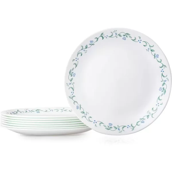Corelle Vitrelle 8-Piece Dinner Plates Set, Triple Layer Glass and Chip Resistant, Lightweight Round , Country Cottage