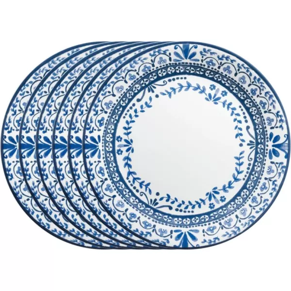 Corelle Vitrelle 8-Piece Dinner Plates Set, Triple Layer Glass and Chip Resistant, Lightweight Round , Country Cottage