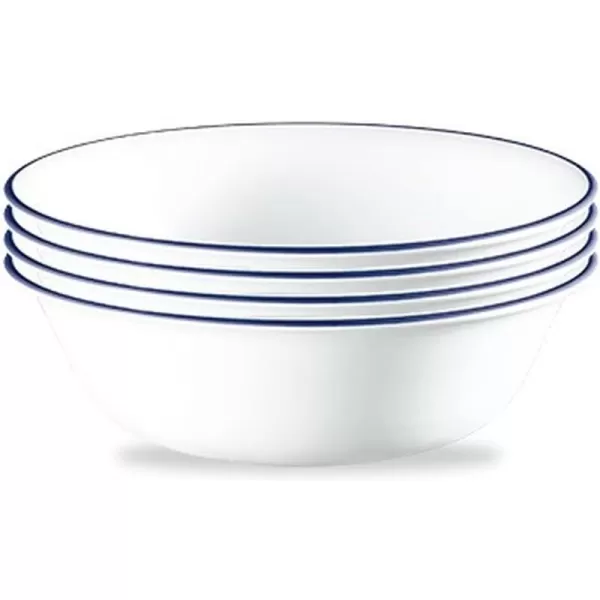 Corelle Vitrelle Glass Dinnerware Set, Chip &amp; Crack Resistant Triple Layer Glass, 4-PC Dinner Plates, Northern Pines