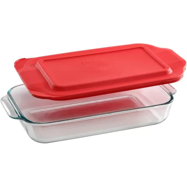 Pyrex Easy Grab 4-Piece Glass Baking Dish Set with Lids, 2-Qt Glass Bakeware Set, Non-Toxic, BPA-Free Lids, Tempered Glass Nesting Bakeware Set)