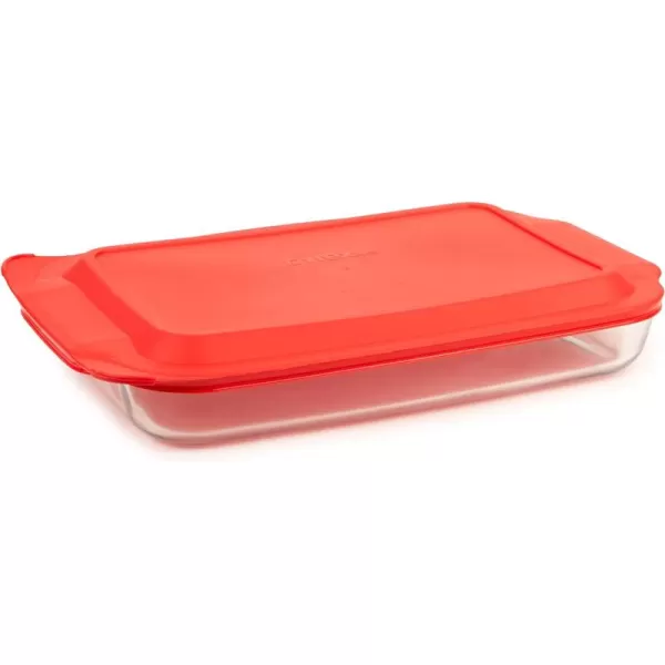 Pyrex Easy Grab 4-Piece Glass Baking Dish Set with Lids, 2-Qt Glass Bakeware Set, Non-Toxic, BPA-Free Lids, Tempered Glass Nesting Bakeware Set