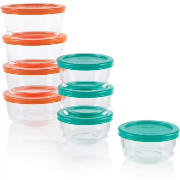 Pyrex Simply Store Food Storage Container Set with BPA-Free Lid, Rectangular Glass Storage Containers, Dishwasher, Microwave and Freezer Safe, 10 Piece)