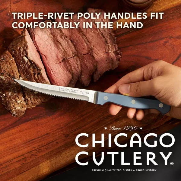 Chicago Cutlery Halsted  Full Cutlery Knife &amp; Wooden Block Set, Ergonomic Handles and Sharp Stainless Steel Professional Chef Cutlery Set