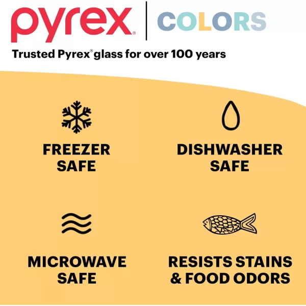 Pyrex Colors  Tinted Glass Rectangle Food Storage Container Set, Snug Fit Non-Toxic Plastic BPA-Free Lids, Freezer Dishwasher Microwave Safe, 3 Cup, 6 Cup &amp; 11 Cup, Green