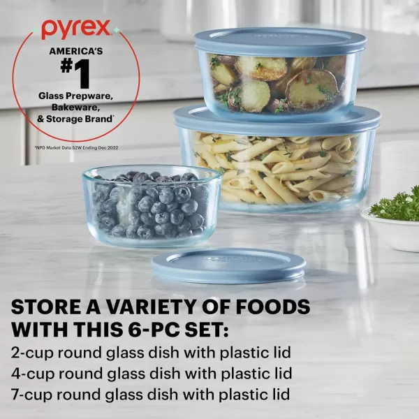 Pyrex Colors  Tinted Glass Rectangle Food Storage Container Set, Snug Fit Non-Toxic Plastic BPA-Free Lids, Freezer Dishwasher Microwave Safe, 3 Cup, 6 Cup &amp; 11 Cup, Green