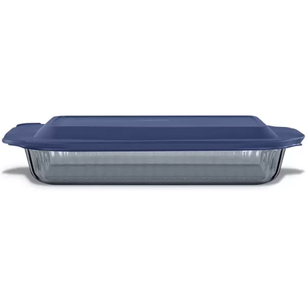 Pyrex Colors  Tinted Glass Baking Dish with BPA-Free Lid, Oblong Bakeware Glass Pan For Casserole &amp; Lasagna, Dishwasher, Freezer, Microwave and Pre-Heated Oven Safe, Smoke
