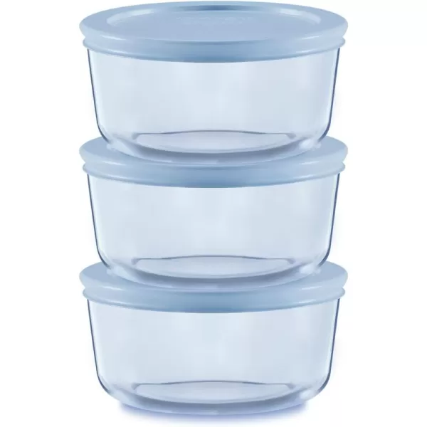Pyrex Colors  Tinted Glass Rectangle Food Storage Container Set, Snug Fit Non-Toxic Plastic BPA-Free Lids, Freezer Dishwasher Microwave Safe, 3 Cup, 6 Cup &amp; 11 Cup, Green