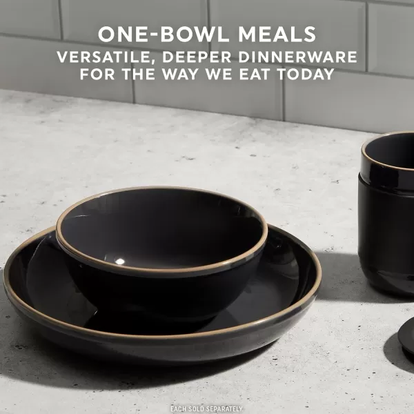 Corelle Stoneware 16-Pc Dinnerware Set, Handcrafted Artisanal Double Bead Plates, Meal Bowls, Bowls and Tumblers, Solid and Reactive Glazes, Dining Plate Set, Oatmeal