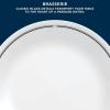 imageCorelle 6Piece 85quot Lunch Round Plates Vitrelle Triple Layer Glass Lightweight Round Plates Salad Plates Chip and Scratch Resistant Microwave and Dishwasher Safe Brasserie MediumBrasserie