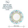 imageCorelle 6Piece 85quot Lunch Round Plates Vitrelle Triple Layer Glass Lightweight Round Plates Salad Plates Chip and Scratch Resistant Microwave and Dishwasher Safe Brasserie MediumLisbon Terrace