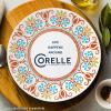 imageCorelle 6Piece 85quot Lunch Round Plates Vitrelle Triple Layer Glass Lightweight Round Plates Salad Plates Chip and Scratch Resistant Microwave and Dishwasher Safe Brasserie MediumLisbon Terrace