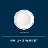imageCorelle 6Piece 85quot Lunch Round Plates Vitrelle Triple Layer Glass Lightweight Round Plates Salad Plates Chip and Scratch Resistant Microwave and Dishwasher Safe Brasserie MediumCaspian