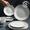 imageCorelle 6Piece 85quot Lunch Round Plates Vitrelle Triple Layer Glass Lightweight Round Plates Salad Plates Chip and Scratch Resistant Microwave and Dishwasher Safe Brasserie MediumCaspian
