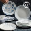 imageCorelle 6Piece 85quot Vitrelle Glass Lunch Plates Lightweight Scratch Resistant  Botanical Stripes85 Lunch Plates