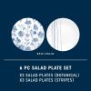 imageCorelle 6Piece 85quot Vitrelle Glass Lunch Plates Lightweight Scratch Resistant  Botanical Stripes85 Lunch Plates