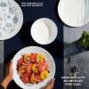 imageCorelle 6Piece 85quot Vitrelle Glass Lunch Plates Lightweight Scratch Resistant  Botanical Stripes85 Lunch Plates