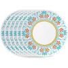 imageCorelle 6Piece 85quot Lunch Round Plates Vitrelle Triple Layer Glass Lightweight Round Plates Salad Plates Chip and Scratch Resistant Microwave and Dishwasher Safe Brasserie MediumLisbon Terrace