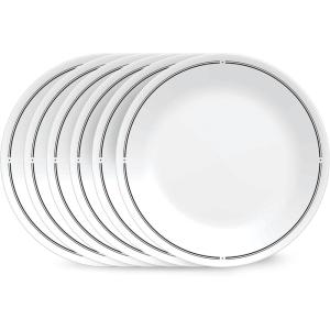 imageCorelle 6Piece 85quot Lunch Round Plates Vitrelle Triple Layer Glass Lightweight Round Plates Salad Plates Chip and Scratch Resistant Microwave and Dishwasher Safe Brasserie MediumBrasserie