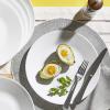 imageCorelle Vitrelle 6Piece Salad Plates Set Triple Layer Glass and Chip Resistant 812Inch Lightweight Round Plates Winter Frost White