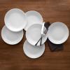 imageCorelle Vitrelle 6Piece Salad Plates Set Triple Layer Glass and Chip Resistant 812Inch Lightweight Round Plates Winter Frost White