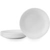 imageCorelle Vitrelle 6Piece Salad Plates Set Triple Layer Glass and Chip Resistant 812Inch Lightweight Round Plates Winter Frost White