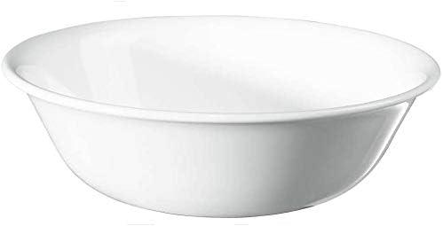 imageCorelle Vitrelle 38Piece Service for 12 Dinnerware Set Triple Layer Glass and Chip Resistant Lightweight Round Plates and Bowls Set Winter Frost WhiteFrost White