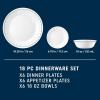 imageCorelle Vitrelle 18 Piece Glass Dinnerware Sets Service for 6 Triple Layer Chip ampamp Crack Resistant Glass Plate and Bowl Sets LailaCaspian
