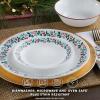imageCorelle Vitrelle 18 Piece Glass Dinnerware Sets Service for 6 Triple Layer Chip ampamp Crack Resistant Glass Plate and Bowl Sets LailaWinter Berries