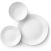 imageCorelle Vitrelle 18 Piece Glass Dinnerware Sets Service for 6 Triple Layer Chip ampamp Crack Resistant Glass Plate and Bowl Sets LailaWinter Frost White