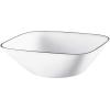 imageCorelle Vitrelle 18Piece Service for 6 Square Dinnerware Set Triple Layer Glass and Chip Resistant Lightweight Square Plates and Bowls Set Pure WhiteTimber Shadows