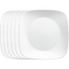 imageCorelle Vitrelle 675quot Salad Appetizer Plate Set Triple Layer Glass and Chip Resistant Lightweight Round Plates 1Piece Winter Frost White85 Lunch Plates