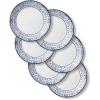 imageCorelle Vitrelle Salad Plates Set Triple Layer Glass and Chip Resistant 9Inch Lightweight Round Plates Portofino Caspian 6Piece85 Lunch Plates